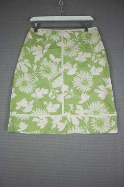Jessica Sport Vintage Floral Skirt Green Womens Size 10 Y2K